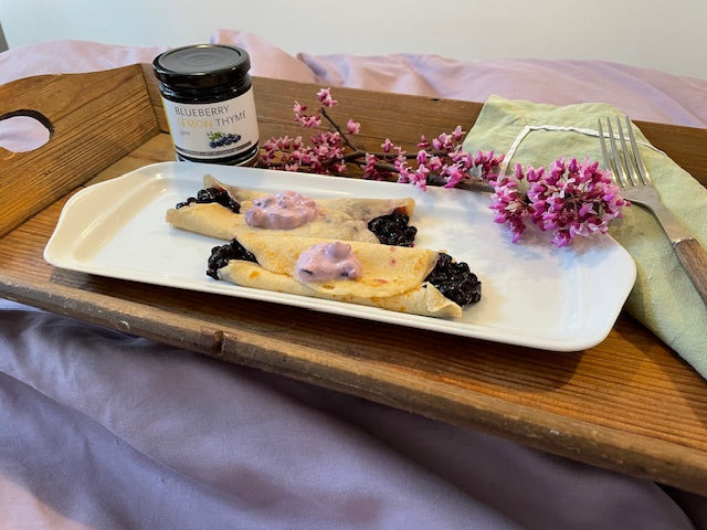 Suze's Blueberry Thyme Crepes