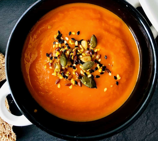 May's Produce: Roasted Carrot and Pepper Soup, Serve Hot or Cold!