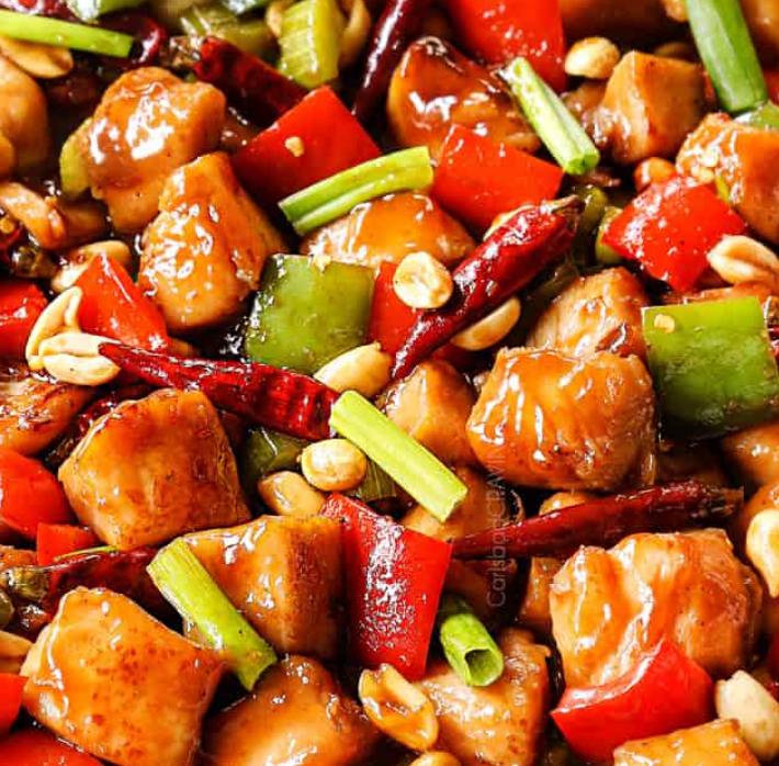 Hunan Kung Pao with Arlotta Hot Pepper Olive Oil