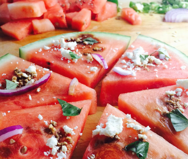 Watermelon Pizza with Fig Balsamic