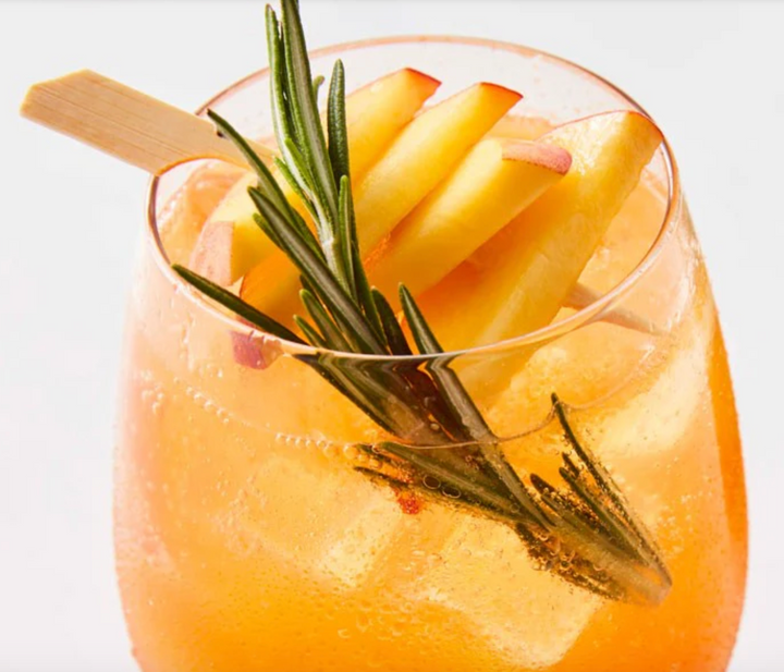 Peach Balsamic Vinegar Cocktails