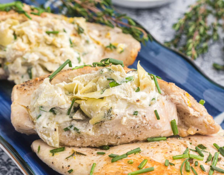 Stuffed Chicken Breasts with Arlotta Lemon Artichoke Spread